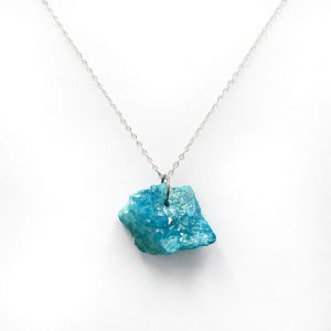 Blue Druzy Natural Stone Pendant