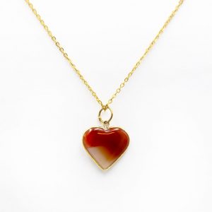 Carnelian Heart Shaped Pendant