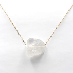 Natural White Clear Quartz Pendant