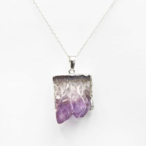 Natural Amethyst Purple Crystal Stone Pendant