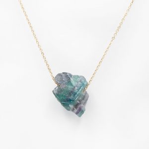 Natural Colourful Fluorite Crystal Stone Pendant