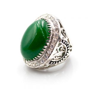 Agate Green Ring