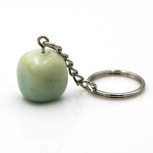 Green Agate Stone Keyring