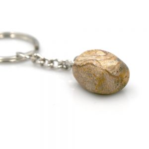 Leopardskin Jasper Stone Keyring