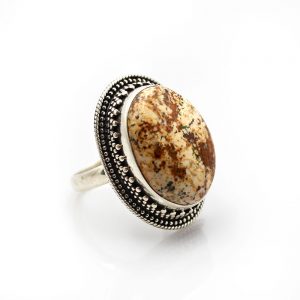 Light Jasper Stone Ring