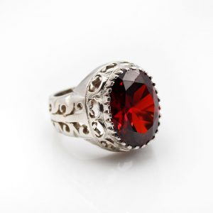 Red Zircon Crystal Ring ZCR03