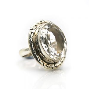 Rock Crystal Quartz Ring
