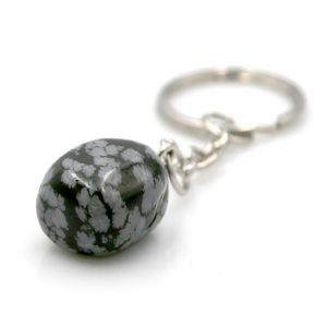 Snowflake Obsidian Keyring