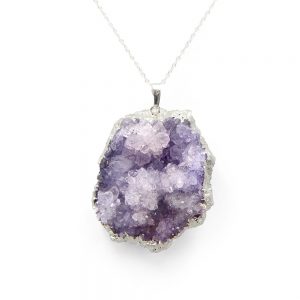 Natural Amethyst Cluster Pendant